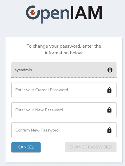 Change default password