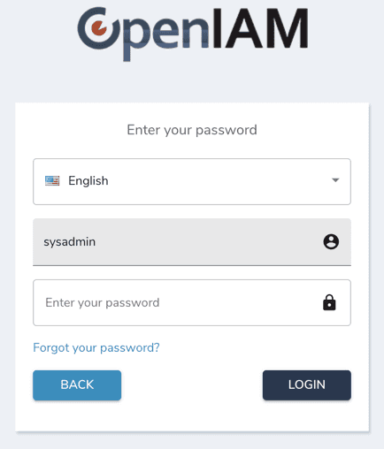 First login password screen