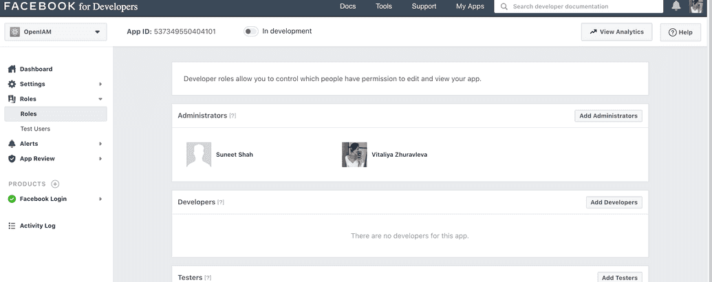 Facebook Admin