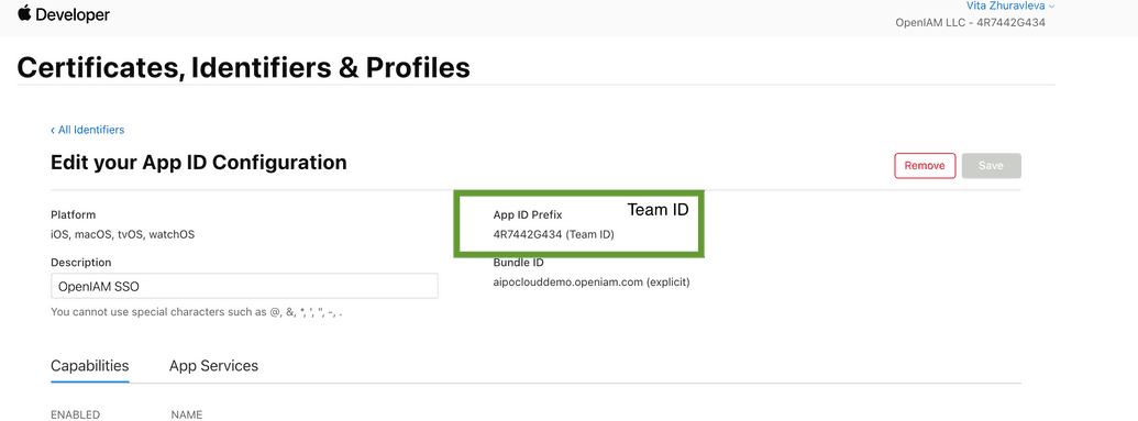 Apple Identifier