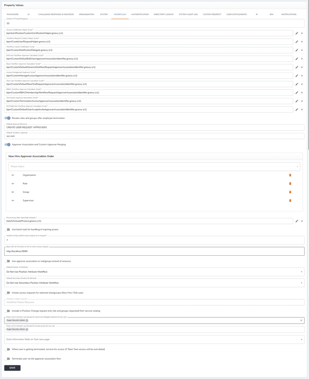 Workflow Tab