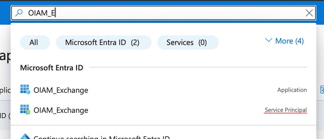 Service principal objects