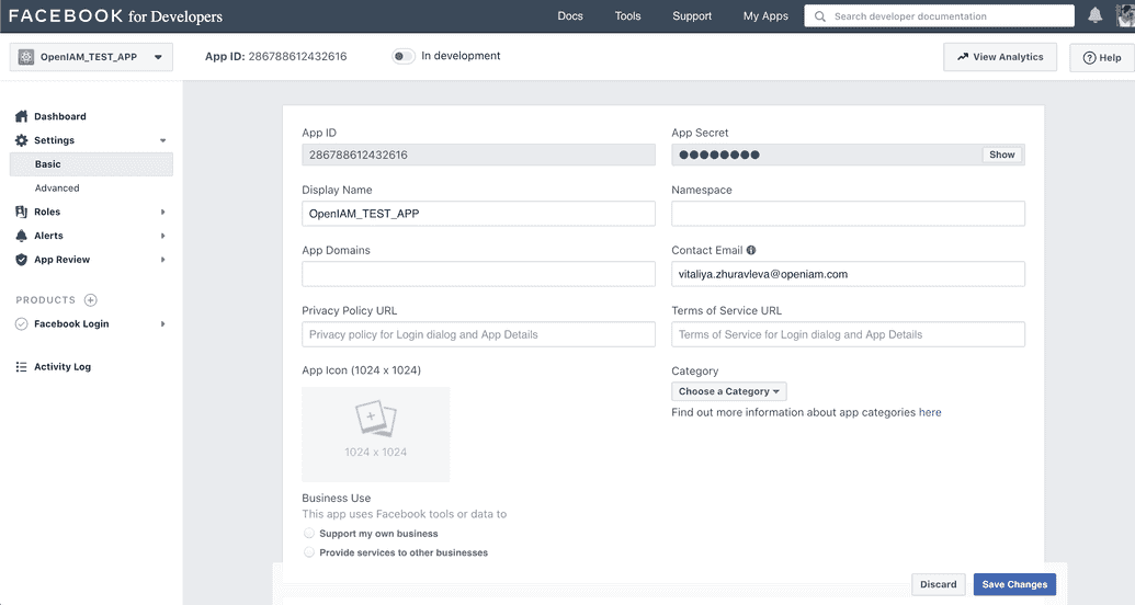 Facebook Application