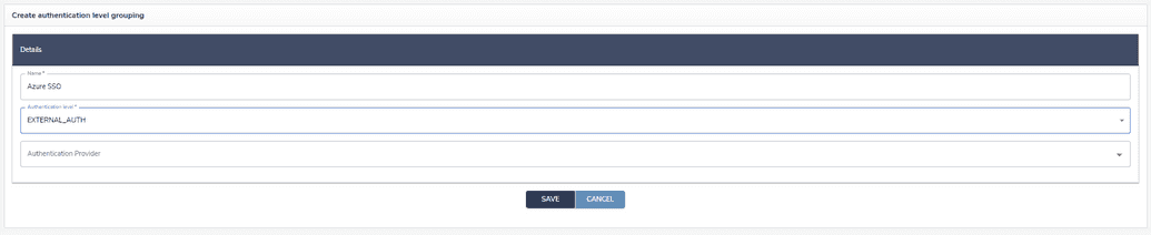 New authentication grouping
