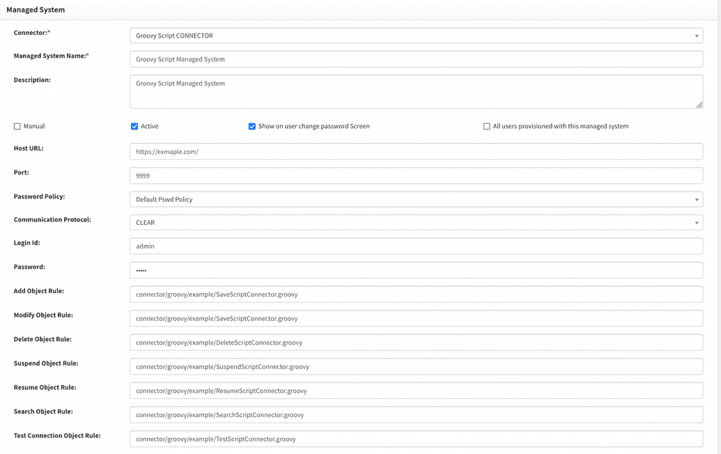 Groovy script managed system