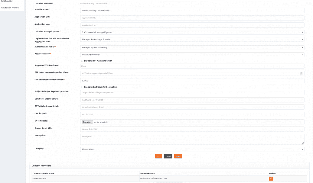 Auth Policy Filed for Delegated