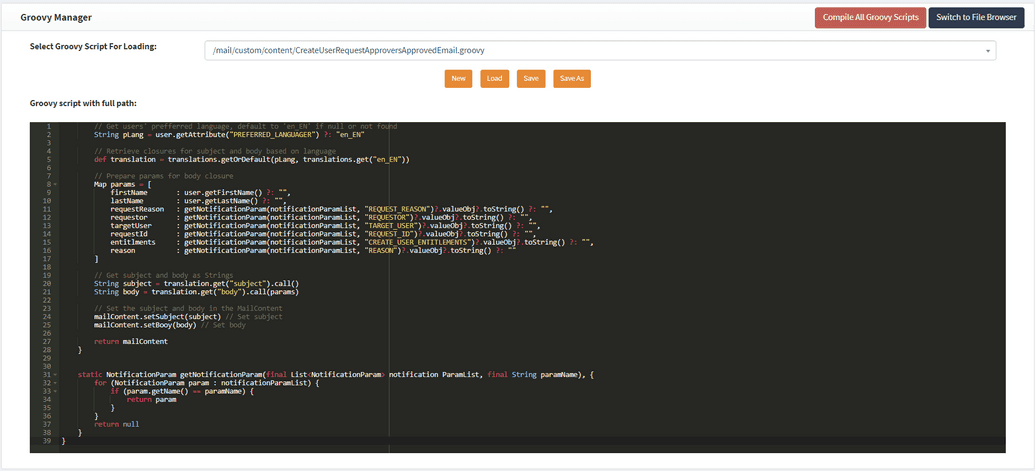 Groovy script