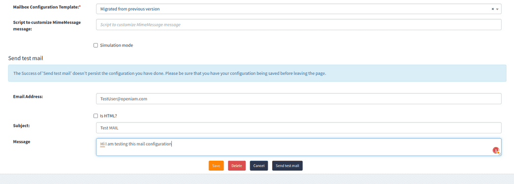 Test email