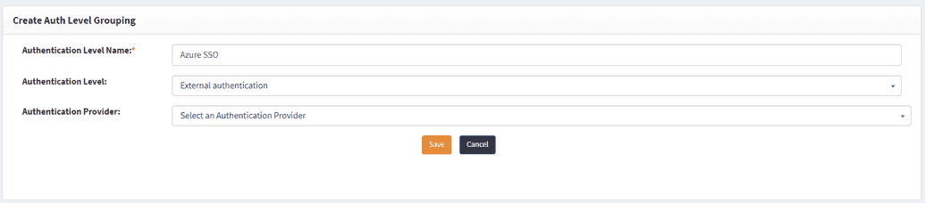 New authentication grouping