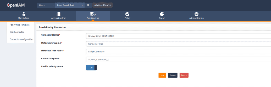 Registering a connector