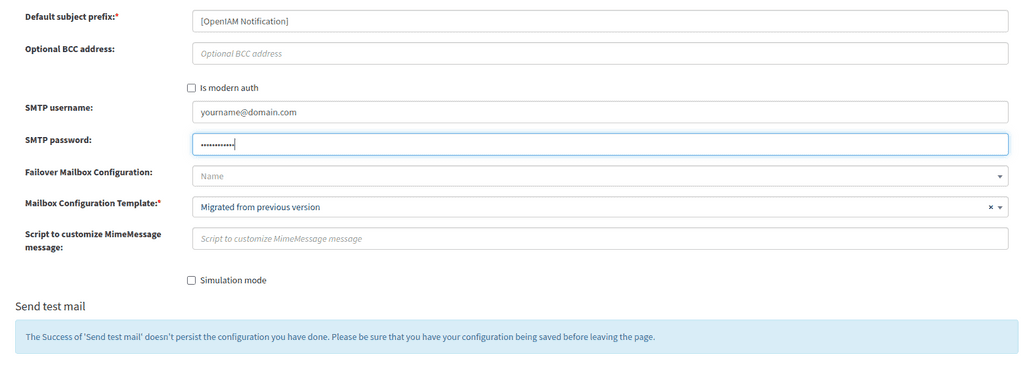 Common auth fields