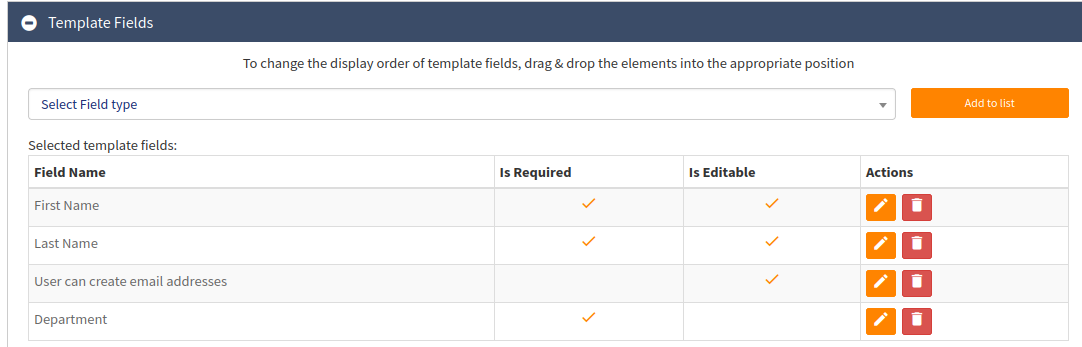 Template Fields