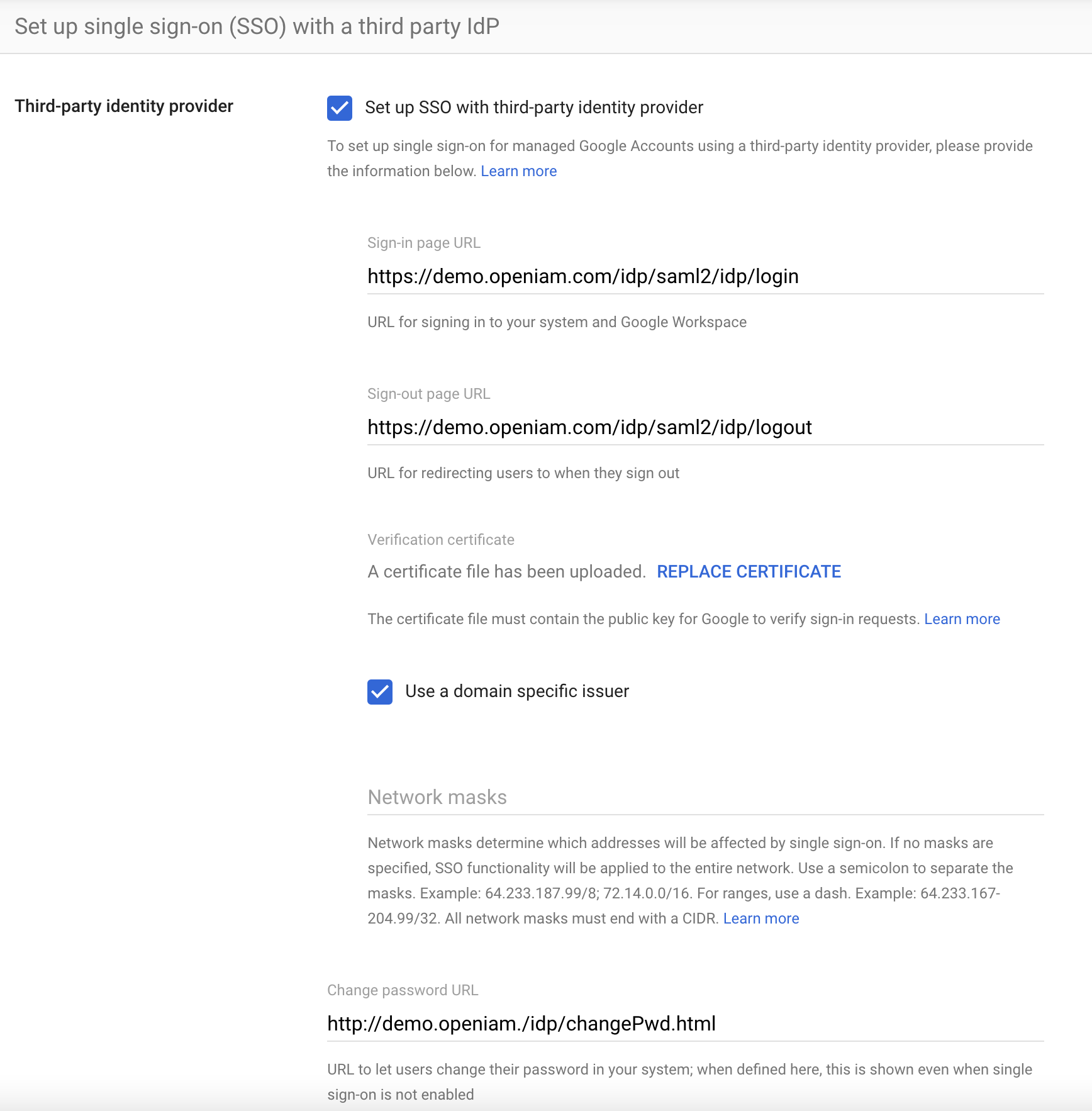 Gsuite configuration