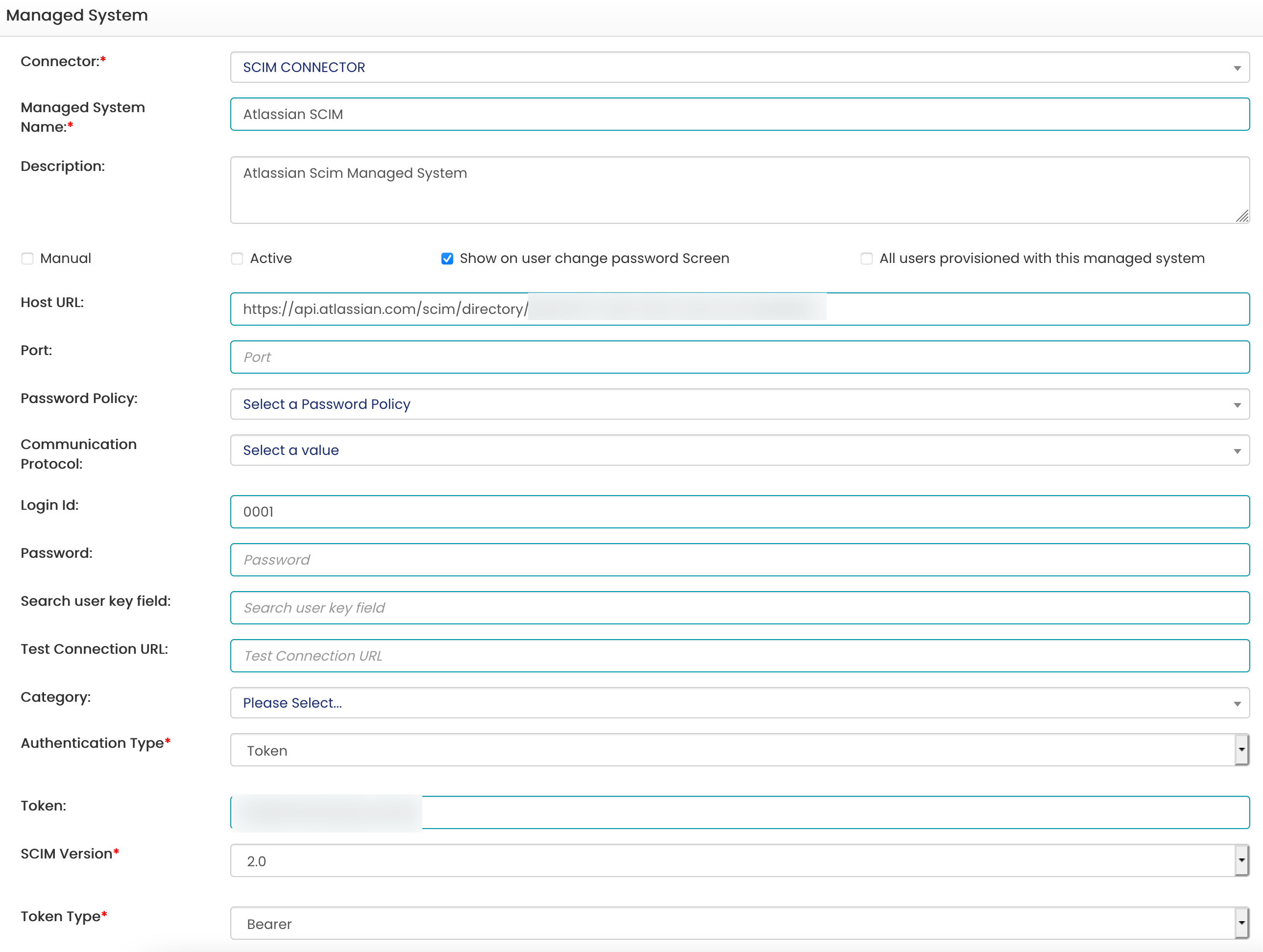 SCIM connector Atlassian configuration