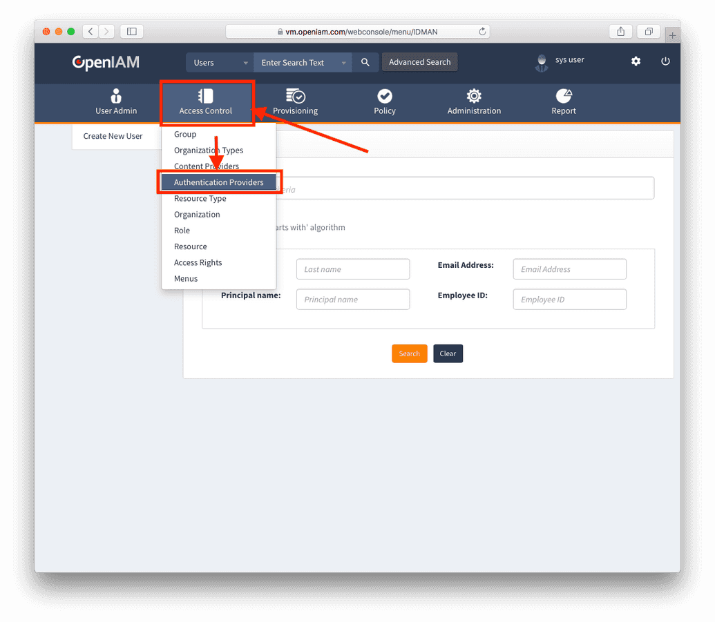 Auth Provider Configuring