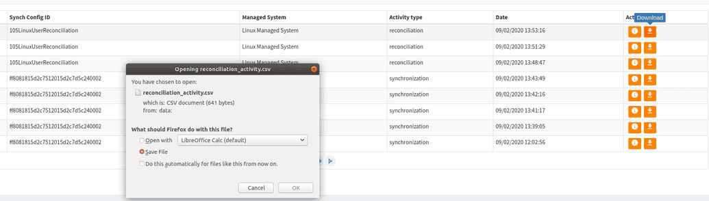 Dowloading a CSV file