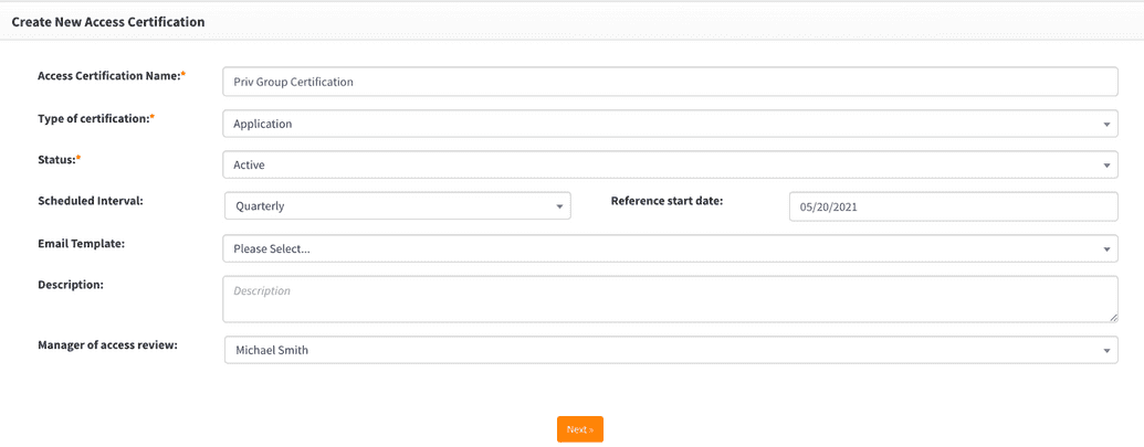 New certification configuration