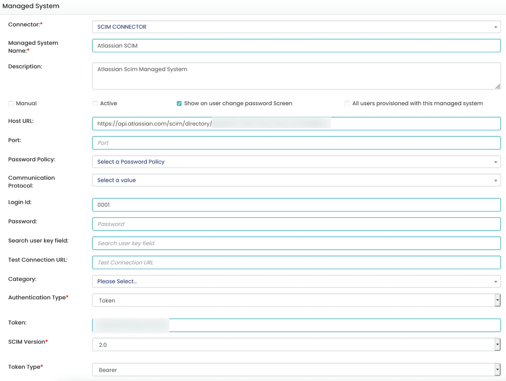 SCIM connector Atlassian configuration