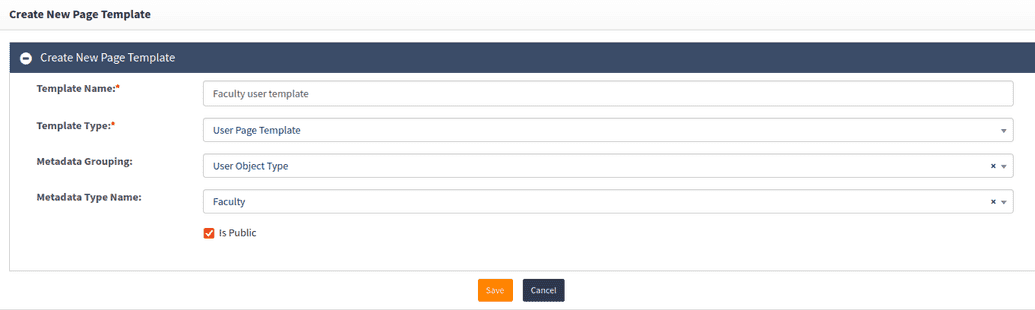 Faculty User Template