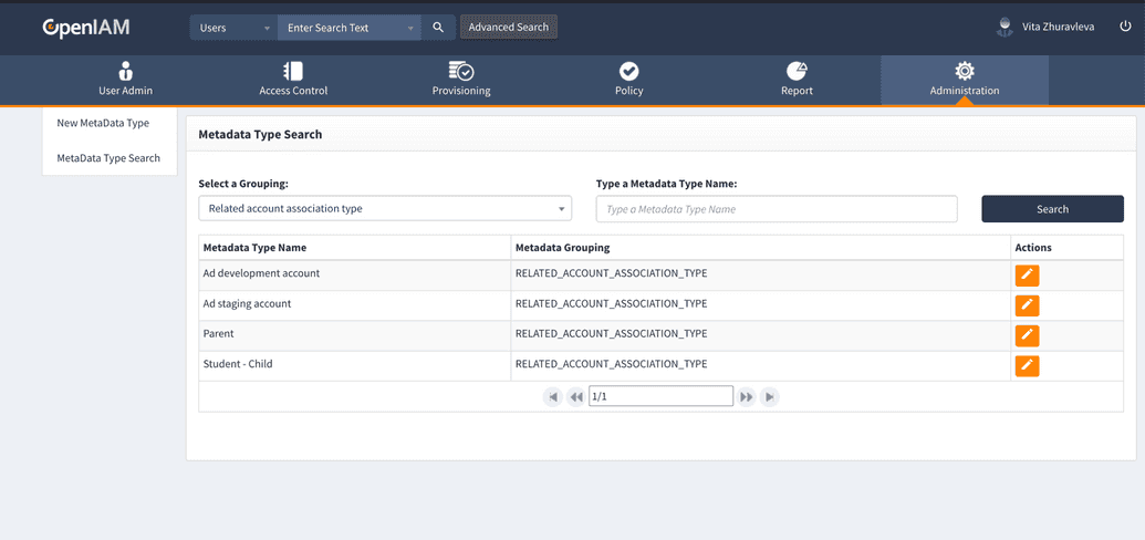 Metadata types