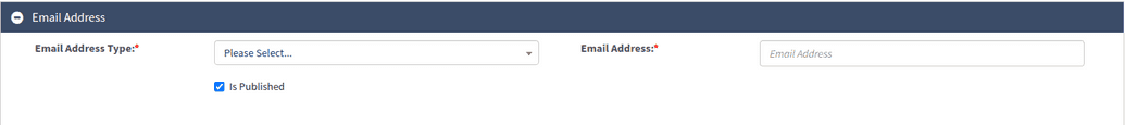 User email address