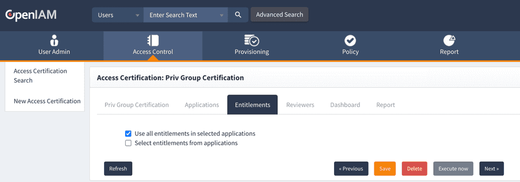 New certification configuration