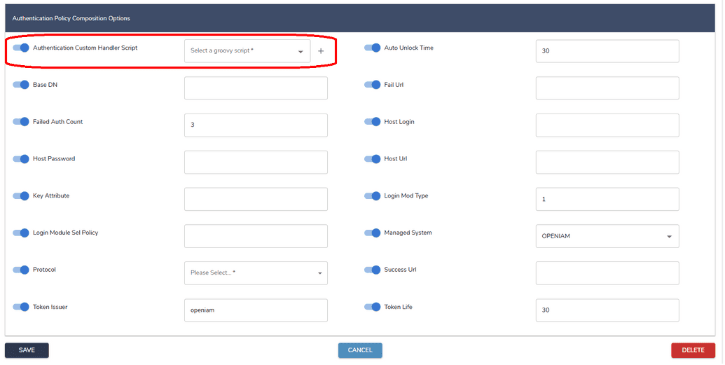 Custom handler script location