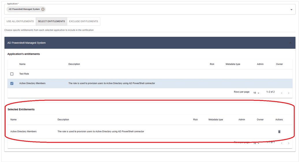 New certification configuration