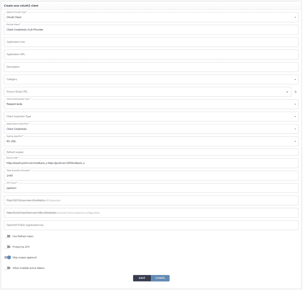 Authentication provider