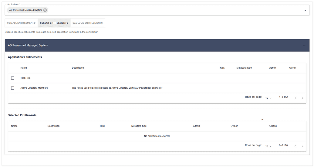 New certification configuration