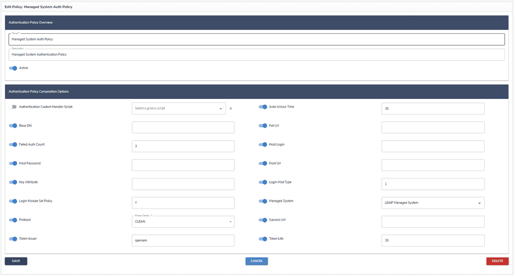 Authentication police example
