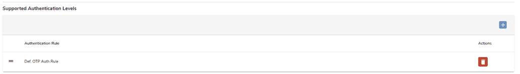 Support authentication levels