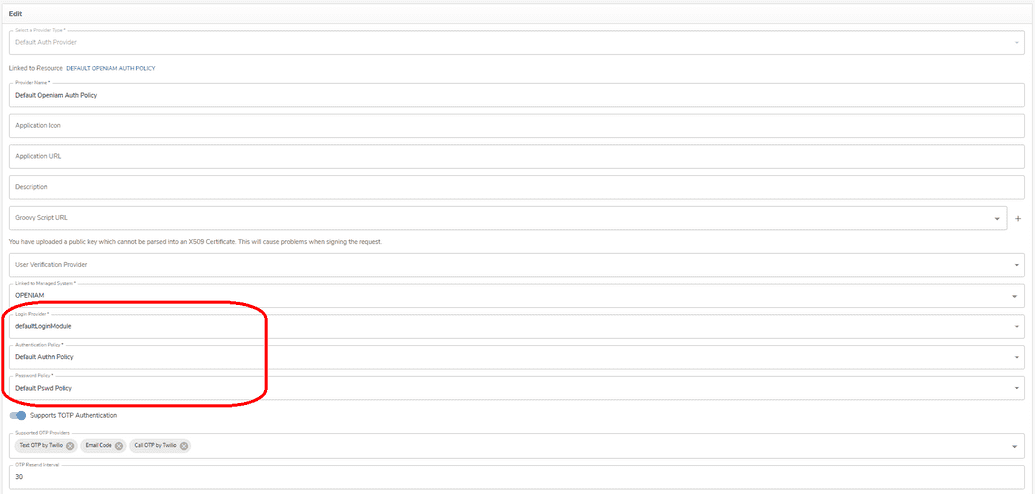 Auth Policy Filed for Delegated