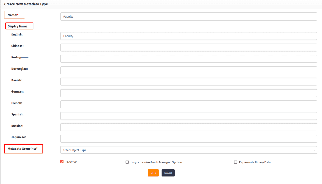 Create New Metadata Type