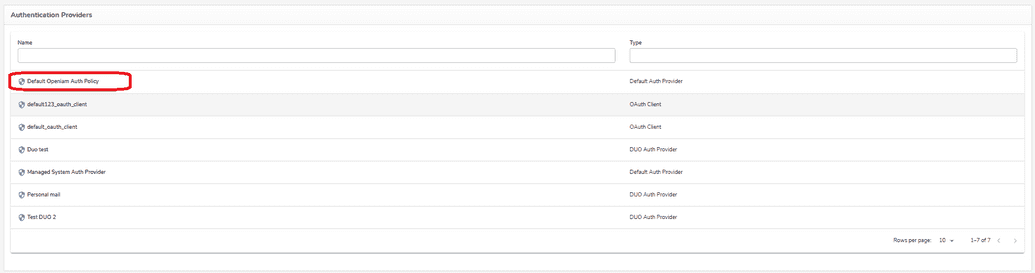 Default Auth Provider