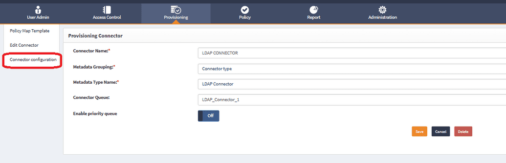 Connector configuration