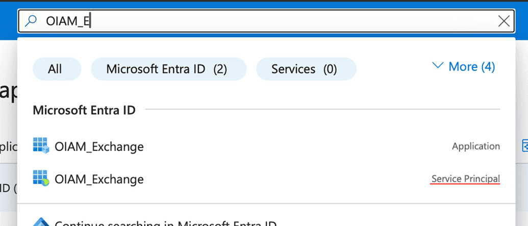 Service principal objects
